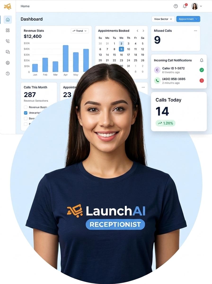 Launch AI Receptionist Dashboard